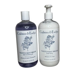 Crabtree & Evelyn Nantucket Briar Bath & Shower Gel & Body Lotion Gift Set 16.9 - Picture 1 of 2