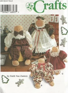 9676 Simplicity Sewing Pattern UNCUT 15" 21" Gingerbread Dolls w Clothes Holiday - Picture 1 of 4