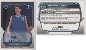 2022-23 Bowman University Chrome Chrome Prospect Auto Matas Buzelis #84 Auto