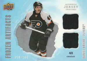 2008-09 Artifacts Frozen Artifacts Dual Silver #FADDB Daniel Briere/100