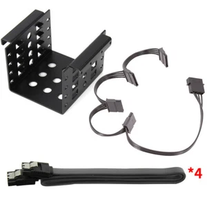Support de conversion de disque dur 2,5" à 3,5" avec cavle d'alimentation 4 broches et câble de données 7 broches - Photo 1/7