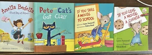 LOT 4 McDonald's HAPPY MEAL BOOKS IF YOU TAKE A MOUSE GIVE A MOUSE PETE THE CAT - Picture 1 of 1