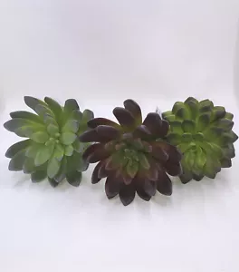New 3 Pc Faux Succulent Picks Bouquet Fake Succulents Echeveria Pick - Picture 1 of 7