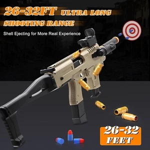 Soft Bullet Two Modes Toy Gun Blaster, Realistic with Shell Ejecting With 3Clips - Picture 1 of 7