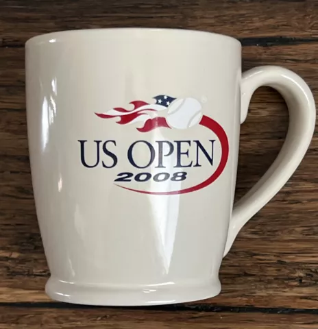 Rare US Open 2008 Mug 12 Oz Roger Federer Serena Williams Cover