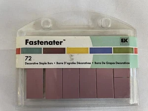 Fastenater Decorative Staple Bars Baby Pink 72 Count for Scrapbooking EK Success - Picture 1 of 2