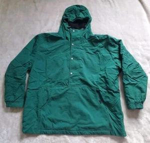 Woolrich Pullover Anorak Mens XL Green Hooded Snap Soft Shell - Picture 1 of 12