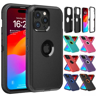 For iPhone 15 Pro Max Plus 14 13 12 11 XR Case Shockproof Cover Fits Otterbox - Image 1 of 4