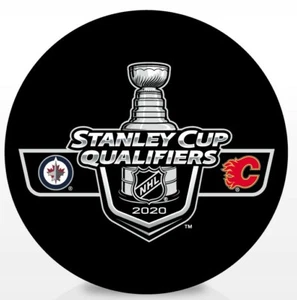 2020 Stanley Cup Playoffs Dueling Puck Calgary Flames/Winnipeg Jets - Bild 1 von 2