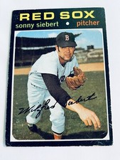 1971 Baseball Sonny Siebert Boston Red Sox Topps High Number Card #710