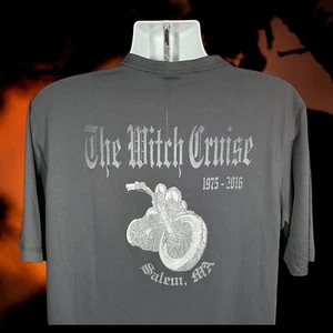 Salem Witch Ride 2016 Motorcycle Polo Shirt Mens SZ L Halloween - Picture 1 of 9