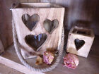 Lantern Heart Decor With Glas-Einsatz Mango Wood Natural I Individual Or 2er Set