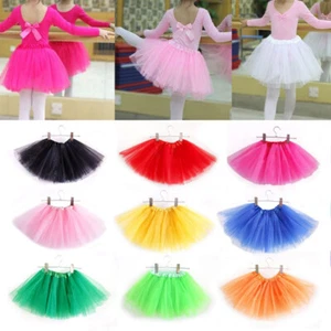 Girls Toddler Mesh Tutu Skirts Kids Children Dance Party Ballet Princess Dress - Picture 1 of 24