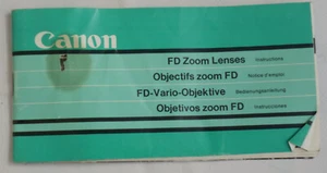 Canon FD lens instructions - Picture 1 of 2