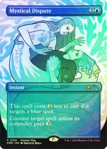 MTG FOIL Mystical Dispute Premier Play Borderless - Promoción: General #1 - Imagen 1 de 1