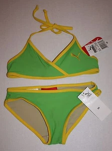 NWT Girl's Puma 2pc Flash Green Summer Swimsuit Size 6X - Picture 1 of 1