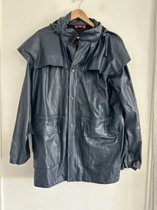 Thomas Cook Coat Unisex L Navy Blue Pioneer Raincoat Water repellent Hooded - Picture 1 of 15