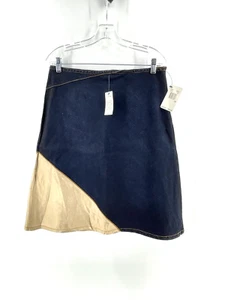 NWT Nautica Jeans Dark Wash Denim A Line Skirt 100% Cotton Size 10 - Picture 1 of 14