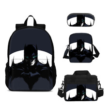 Batman Kid‘s School Bag Set Book Bag Crossbody Bag Lunch Bag Pen Case 4PCs #1
