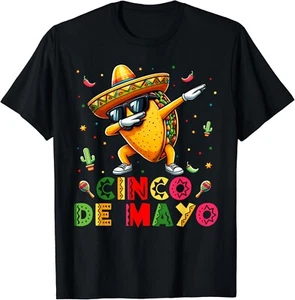 Cinco De Mayo For Men Women Boys Kids Mexican Fiesta Tacos Gift Unisex T-Shirt - Picture 1 of 3