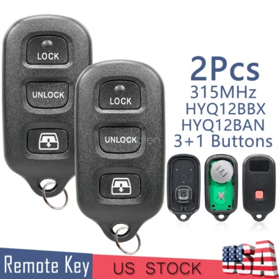 2 For 2004 2005 2006 2007 2008 2009 Toyota 4Runner Keyless Remote Car Key Fob 4B - Image 1 of 4