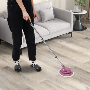 Lucidatrice per pavimenti scrubber elettrico mop macchina per la pulizia cera piastrelle - Foto 1 di 24