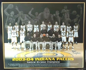 SCHÖNES GERAHMTES TEAMBILD INDIANA PACERS 2003-04 - REGGIE - SCHARF! - Bild 1 von 1