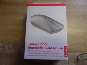 Souris silencieuse Bluetooth Lenovo 600 - Gris fer - NEUVE DANS SA BOÎTE, JE L'EXPÉDIERAI RAPIDEMENT ! - Photo 1/6