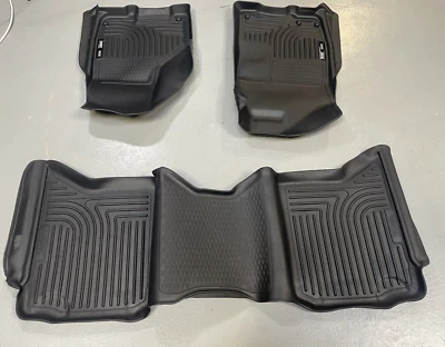 全新 Husky Weatherbeater 黑色脚垫 适用于道奇和 Ram Crew 驾驶室 免费发货 — 第 1/4 张图片