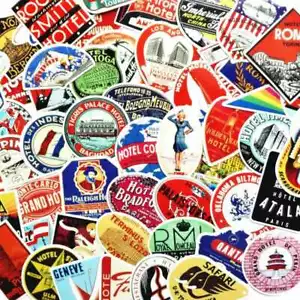 55 Maleta de equipaje estilo antiguo retro vintage regalo viaje MEJORES pegatinas. - Imagen 1 de 9