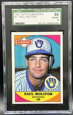1983 Topps Gardner’s Paul Molitor SGC 8 NM-MT Milwaukee Brewers Card #11
