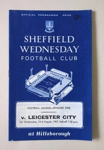 Sheffield Wednesday v Leicester City Division One 23rd Aug 1967 Official Prog - Picture 1 of 3