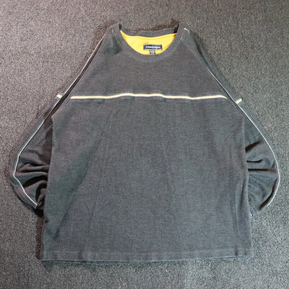 SUÉTER JERSEY GRIS AMARILLO RAYAS RETRO DECIBEL AÑOS 2XL Foto 1 de 4