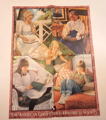 Pleasant Company American Girl Vintage 1996 Reading Poster 20x15  EUC - Image 1 of 4