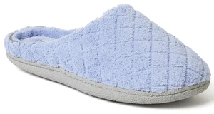 Dearfoams Ciabatta donna Leslie trapuntata memory foam zoccoli XL 11-12 ICEBERG blu - Foto 1 di 6