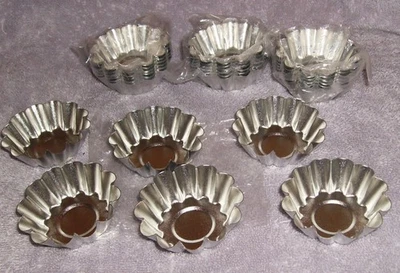 24 PC ALUMINUM TEALIGHT FLOWER CANDLE MOLD DIY CANDLE MAKING CRAFTS NEW - Image 1 of 4