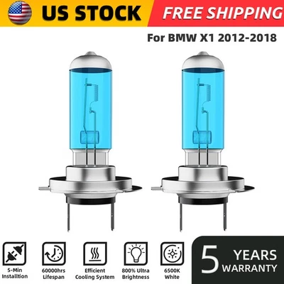 Kit de bombillas halógenas de faros para BMW X1 2012-2018 H7 haz alto/bajo brillante 6000 k Foto 1 de 4