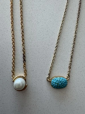 2 Collares Kate Spade Turquesa y Perla  Foto 1 de 4