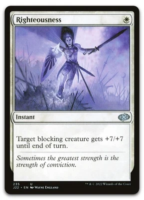 Righteousness #235 (NM) Jumpstart 2022 J22 Magic MTG - Image 1 of 2
