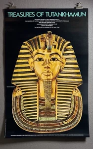Gold Mask/Treasures of Tutankhamun, 1976 KING TUT Exhibition Poster, Exc. Condt - Picture 1 of 14