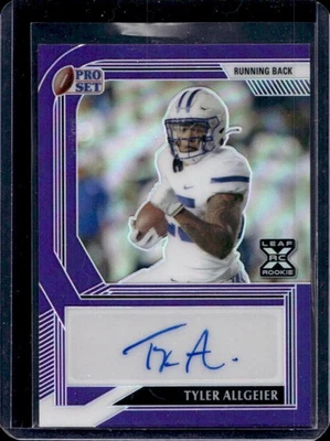 2022 Pro Set Metal Tyler Allgeier RC Prismatic Purple Rookie Auto #/30 - Image 1 of 2