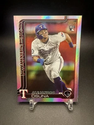 2025 Topps Update Alejandro Osuna Rookie Rainbow Foil #US10 Texas Rangers - Image 1 of 2