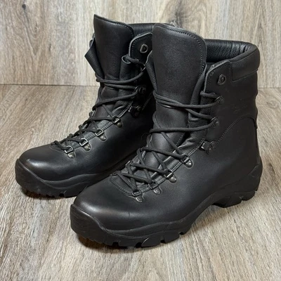 Botas de Combate de Senderismo Alico para Hombres 11.5 Cuero Negro Hechas en Italia Suela Vibram Foto 1 de 4