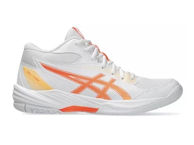 ASICS SCARPE PALLAVOLO DONNA  1072A105 103  GEL TASK MT 4 WHITE/VIVID CORAL - Immagine 1 di 3