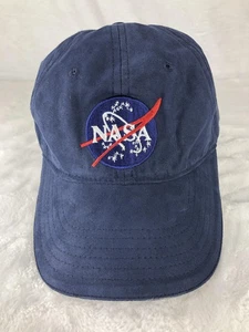 NASA Hat Cap Strap Back Navy Blue Embroidered Patch Kennedy Space Center Mens - Picture 1 of 8