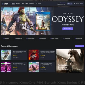 Games Store Websites Design zum Verkauf mit kostenlosem VPS-Webhosting - Bild 1 von 7
