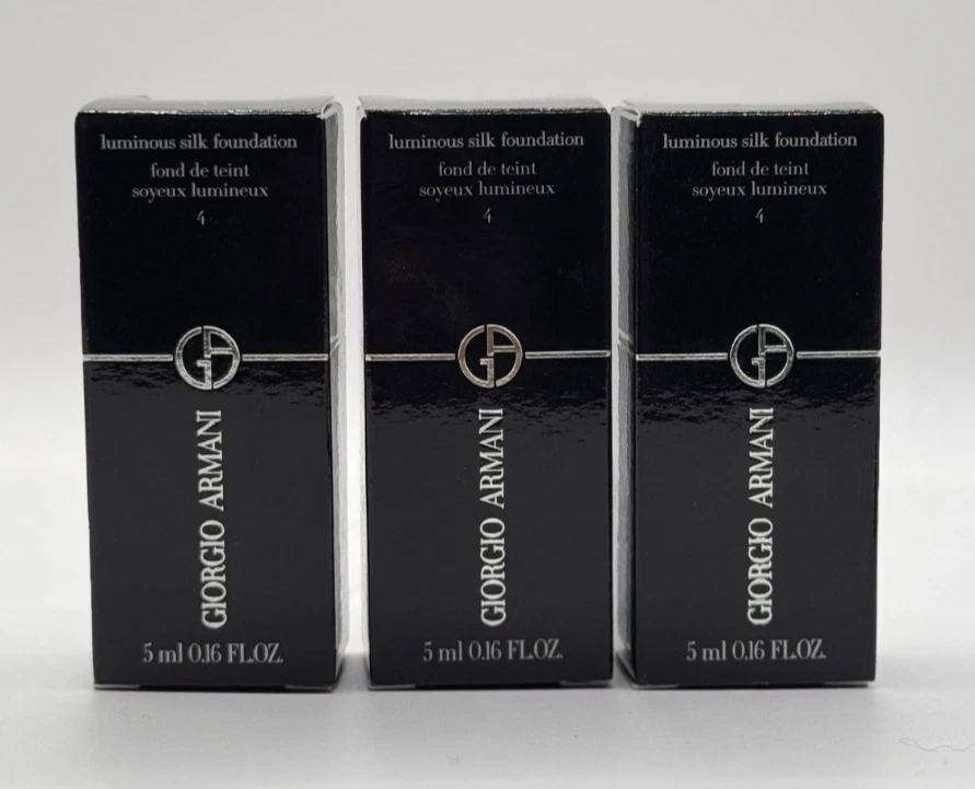 GENUINE GIORGIO ARMANI LUMINOUS SILK FOUNDATION SHADE 4 - 3 X 5ML TOTAL 15ML - Image 1 of 1