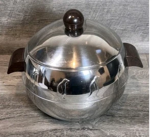 Cubo de hielo West Bend PENGUIN con tapa servidor frío caliente asas de baquelita MCM DE COLECCIÓN - Imagen 1 de 5