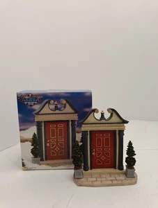 Porta coloniale rossa natalizia vintage 1997 Lemax 'Memory Makers Collection' da collezione - Foto 1 di 5