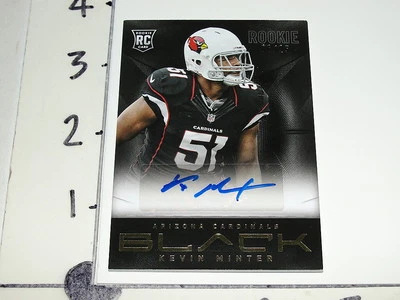 2013 Panini BLACK Kevin MINTER #155 Autograph RC/25 Arizona CARDINALS LSU Tigers - Image 1 of 2